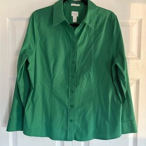 Chico’s Green Button-Up Shirt